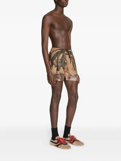 Dries Van Noten Floral-print Swim Shorts In Multi