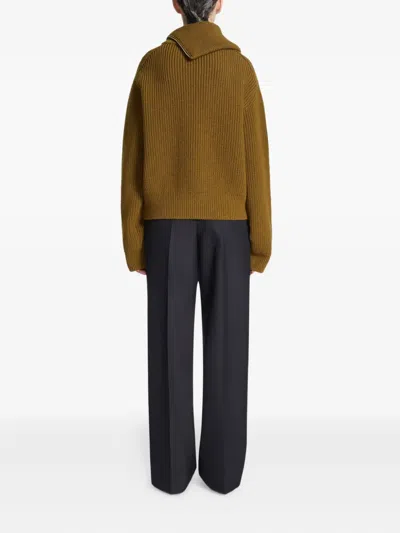 Dries Van Noten Pleated Wool Pants In Blue