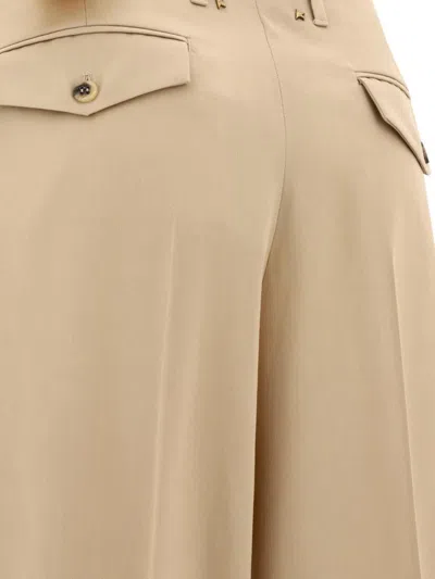 Golden Goose Wool Gabardine Trousers In Brown