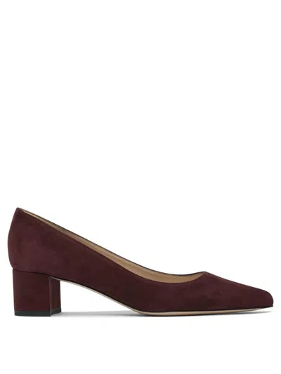 Gianvito Rossi Pointed Toe Block Heel Suede Pumps