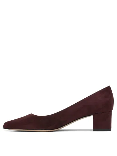 Gianvito Rossi Pointed Toe Block Heel Suede Pumps