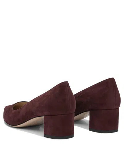 Gianvito Rossi Pointed Toe Block Heel Suede Pumps