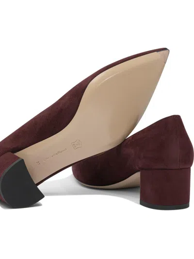 Gianvito Rossi Pointed Toe Block Heel Suede Pumps