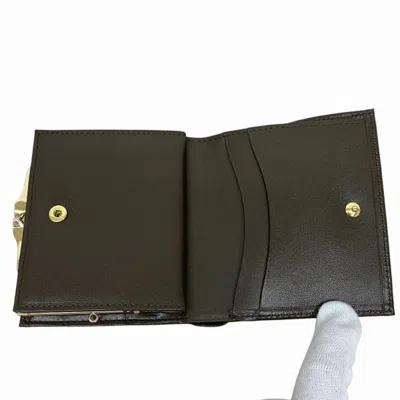 Pre-owned Burberry Beige Brown Leather Coin Purse/coin Case ()