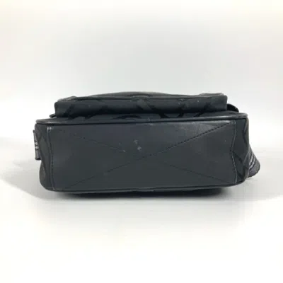 Pre-owned Burberry Black Gray Nylon Canvas Pochette Shoulder Bag ()