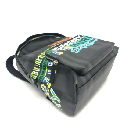 Pre-owned Burberry Gray Multi-color Pvc Backpack ()