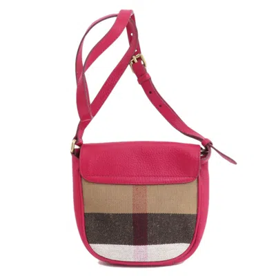 Pre-owned Burberry Red Color Leather Shoulder Bag ()