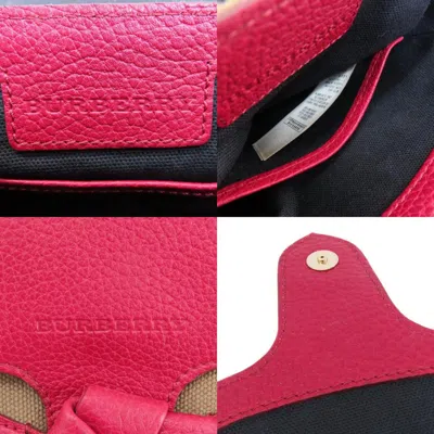 Pre-owned Burberry Red Color Leather Shoulder Bag ()