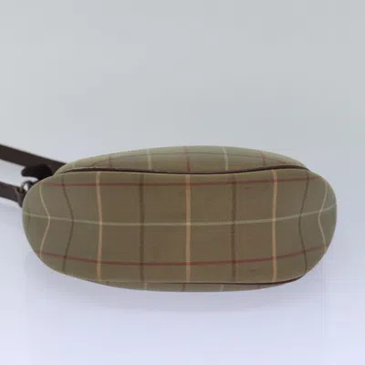 Pre-owned Burberry Vintage Check Beige Canvas Shoulder Bag ()