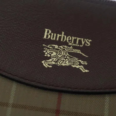 Pre-owned Burberry Vintage Check Beige Canvas Shoulder Bag ()