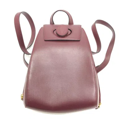 Pre-owned Cartier Wine Red Leather Backpack ()