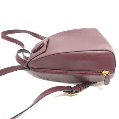 Pre-owned Cartier Wine Red Leather Backpack ()
