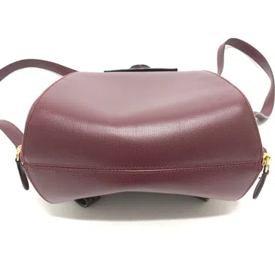 Pre-owned Cartier Wine Red Leather Backpack ()