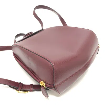 Pre-owned Cartier Wine Red Leather Backpack ()