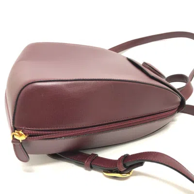 Pre-owned Cartier Wine Red Leather Backpack ()