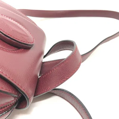 Pre-owned Cartier Wine Red Leather Backpack ()
