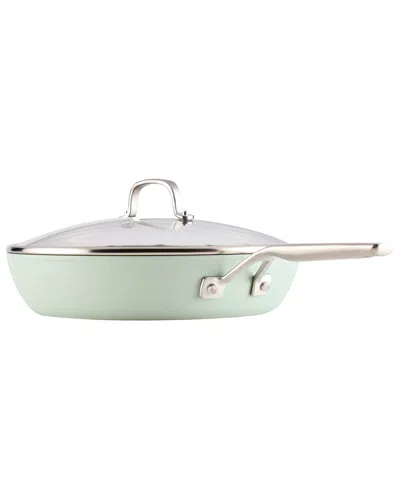 Kitchenaid Hard-anodized 12.25in Ceramic Induction Skillet In Green