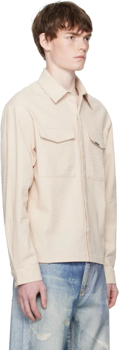 Represent Off-white Textured Long Sleeve Shirt