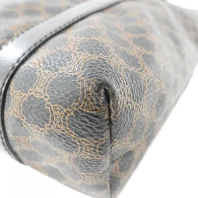 Pre-owned Celine Black Brown Coated Canvas Shoulder Bag ()