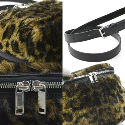Pre-owned Celine Black Brown Fur Leather Shoulder Bag ()