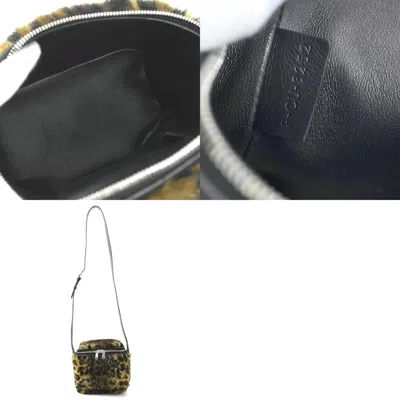Pre-owned Celine Black Brown Fur Leather Shoulder Bag ()