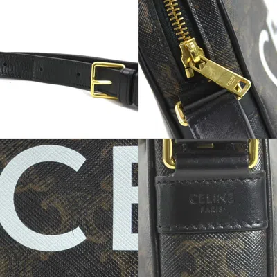 Pre-owned Celine Black Coated Canvas Messenger Bag Shoulder Bag ()