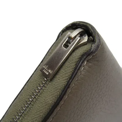 Pre-owned Celine Grayish Leather Coin Purse/coin Case ()