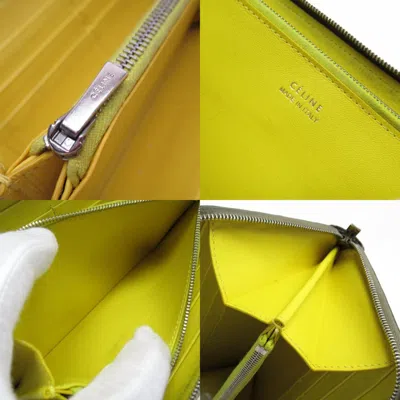 Pre-owned Celine Grayish Leather Coin Purse/coin Case ()