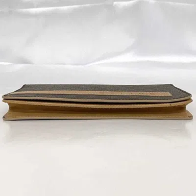 Pre-owned Celine Macadam Brown Pvc Long Wallet (bi-fold) ()