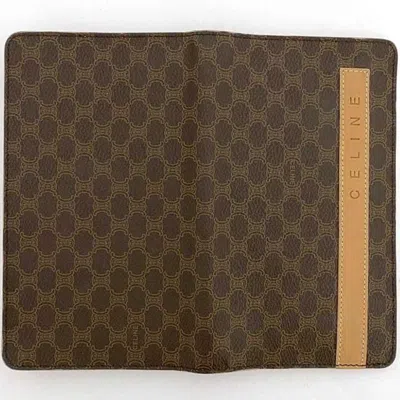 Pre-owned Celine Macadam Brown Pvc Long Wallet (bi-fold) ()