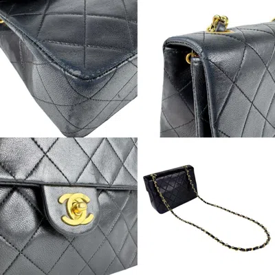 Pre-owned Chanel Black Gold Leather Metal Shoulder Bag ()