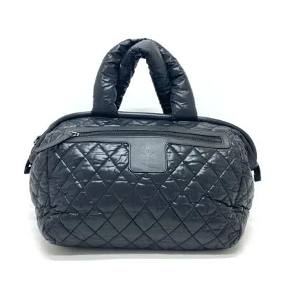 Pre-owned Chanel Black Nylon Boston Bag Handbag ()
