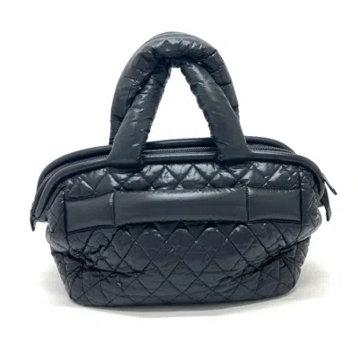 Pre-owned Chanel Black Nylon Boston Bag Handbag ()