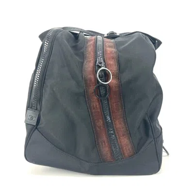 Pre-owned Chanel Black Nylon Boston Bag Shoulder Bag ()