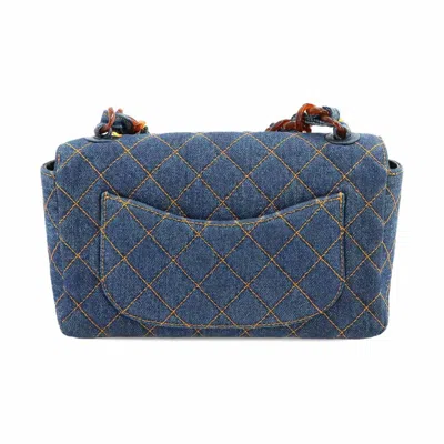 Pre-owned Chanel Blue Denim Shoulder Bag ()