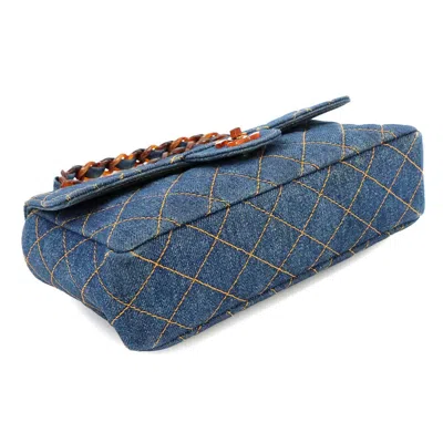 Pre-owned Chanel Blue Denim Shoulder Bag ()
