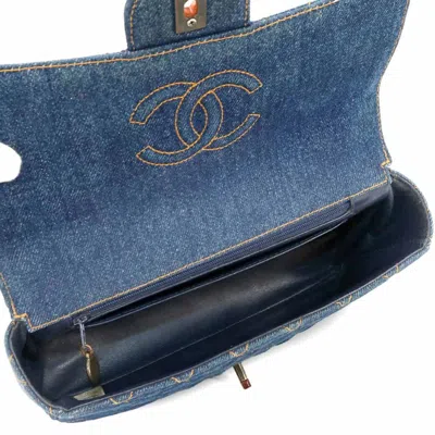 Pre-owned Chanel Blue Denim Shoulder Bag ()