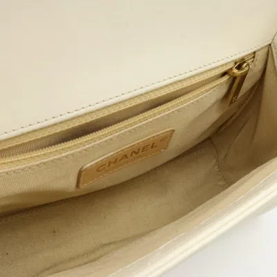 Pre-owned Chanel Ivory White Leather Handbag Shoulder Bag ()