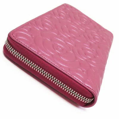 Pre-owned Chanel Pink Leather Coin Purse/coin Case ()
