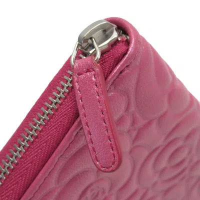 Pre-owned Chanel Pink Leather Coin Purse/coin Case ()