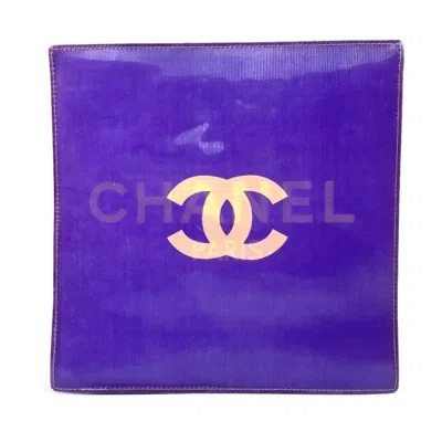 Pre-owned Chanel Purple Vinyl Shoulder Bag ()