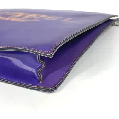 Pre-owned Chanel Purple Vinyl Shoulder Bag ()