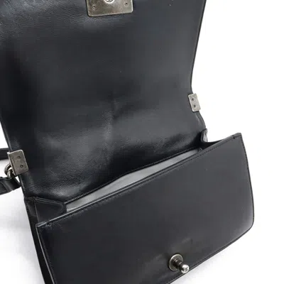 Pre-owned Chanel Wild Stitch Black Leather Shoulder Bag ()