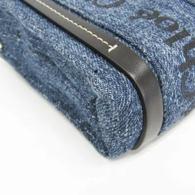 Pre-owned Chloé Black Blue Denim Leather Handbag Shoulder Bag ()