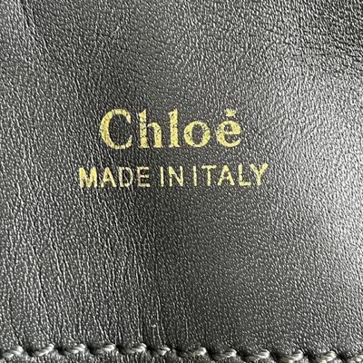 Pre-owned Chloé Black Gray Leather Handbag Shoulder Bag ()