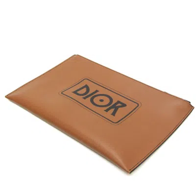 Pre-owned Dior Christian  Brown Multi-color Leather Clutch Bag ()