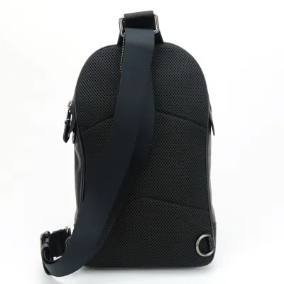 Pre-owned Coach Black Khaki Pvc Leather Shoulder Bag Sling Bag ()