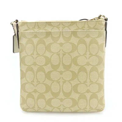 Pre-owned Coach Signature Beige Off-white Pvc Leather Shoulder Bag ()