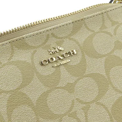Pre-owned Coach Signature Beige Off-white Pvc Leather Shoulder Bag ()