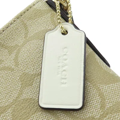 Pre-owned Coach Signature Beige Off-white Pvc Leather Shoulder Bag ()